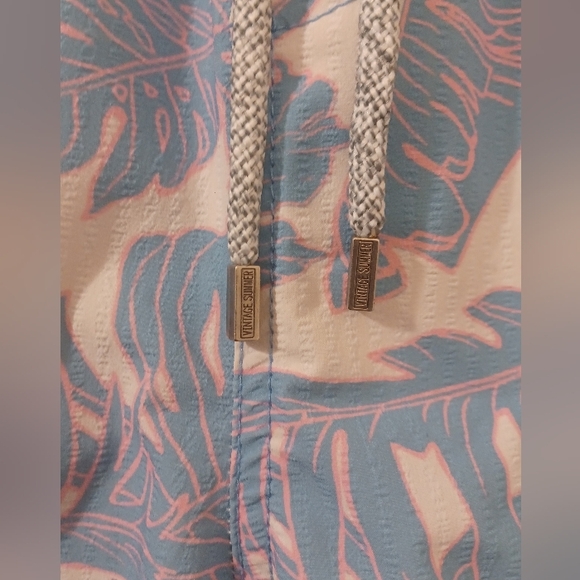 Men's Vintage Summer Swim Trunks Shorts Size Large Blue/Pink Preowned - Picture 3 of 10